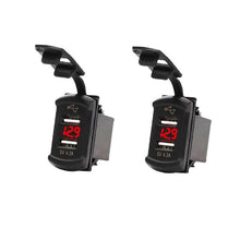 Load image into Gallery viewer, Rocker Switch USB with Voltage Voltmeter Blue/Red