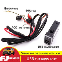Load image into Gallery viewer, USB Charger Toyota FJ Criuser QC 3.0 Fast Charge Dual Charging Port Interior Accessories