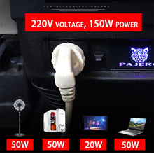 Load image into Gallery viewer, Rear USB Charger 220V Pajero Rear USB Inverter Socket Modification Armrest Box Rear USB Inverter