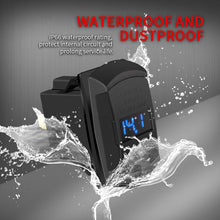 Load image into Gallery viewer, Rocker Switch USB with Voltage Voltmeter Blue/Red