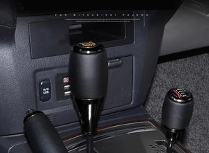 Pajero Premium Alloy & Leather Gear Shift Knob / Elegant Handbrake Lever Upgrade & Gear Handle Accessory