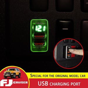 USB Charger Toyota FJ Criuser QC 3.0 Fast Charge Dual Charging Port Interior Accessories