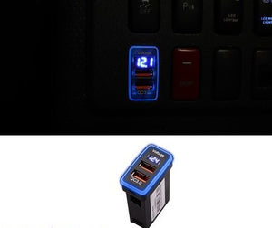USB Charger Toyota FJ Criuser QC 3.0 Fast Charge Dual Charging Port Interior Accessories