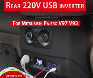 Rear USB Charger 220V Pajero Rear USB Inverter Socket Modification Armrest Box Rear USB Inverter