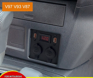 Pajero Cigarette Lighter Multifunctional QC3.0 Fast Charging V97 V93 V87 Pajero USB cigarette Lighter Panel