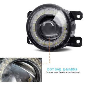 Pajero 2 X Car LED Fog Light Angel Eye Daytime Running Light (DRL) For Gen 4 2007-2015