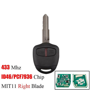 Pajero Gen 4 Key - 2 Buttons 433Mhz ID46 Chip For MITSUBISHI Outlander Pajero Triton ASX Lancer Car keys