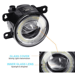 Pajero 2 X Car LED Fog Light Angel Eye Daytime Running Light (DRL) For Gen 4 2007-2015