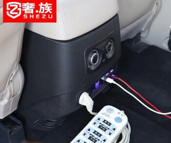 Rear USB Charger 220V Pajero Rear USB Inverter Socket Modification Armrest Box Rear USB Inverter