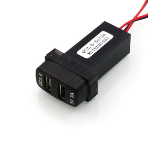 Pajero Quick Charger QC3.0 + 5V 3A USB Interface Socket. OEM Mitsubishi Size