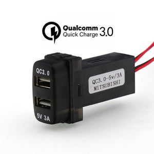 Pajero Quick Charger QC3.0 + 5V 3A USB Interface Socket. OEM Mitsubishi Size