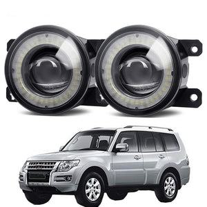 Pajero 2 X Car LED Fog Light Angel Eye Daytime Running Light (DRL) For Gen 4 2007-2015