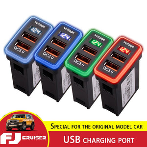USB Charger Toyota FJ Criuser QC 3.0 Fast Charge Dual Charging Port Interior Accessories