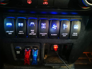 Rocker Switch 7 Gang Panel Housing Holder
